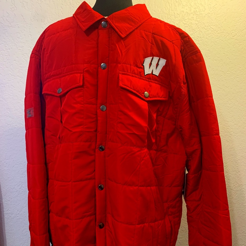 Wisconsin Badgers Colosseum Detonate Quilted Full-Snap Jacket - Red